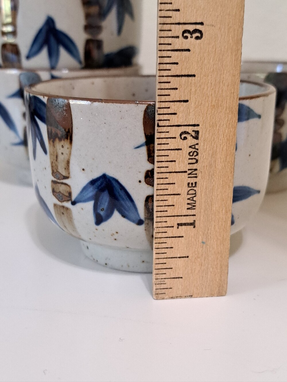 Vintage Japanese Studio Pottery Yunomi Tea Sake Cups Set of 5 - Picture 7 of 9
